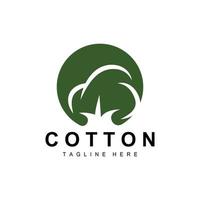 katoen logo, zacht katoen bloem ontwerp vector natuurlijk biologisch planten kleding materialen en schoonheid textiel