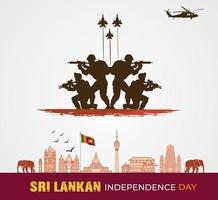 sri lanka onafhankelijkheid dag. sri lanka dag verdediging concept. sjabloon voor achtergrond, banier, kaart, poster. vector illustratie.