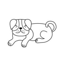 hand- getrokken silhouet hond. voor ontwerp logo, bezoek kaart, enz. vector illustratie