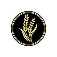 tarwe rijst- landbouw logo vector