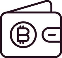 bitcoin portemonnee vector pictogram