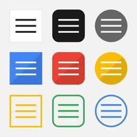 reeks van menu pictogrammen voor uw web plaats of mobiel app vector