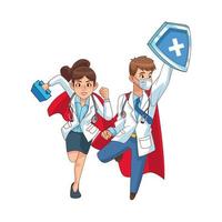 super dokters met schild vector