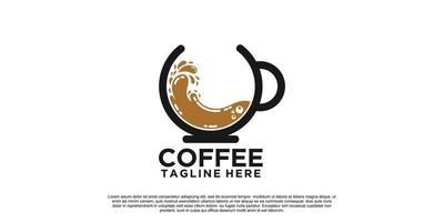 koffie logo ontwerp met uniek concept premie vector een deel 2