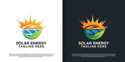 zonne- energie logo ontwerp zomer zonnestraal concept premie vector een deel 5