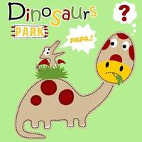 vector tekenfilm van grappig dinosaurussen illustratie