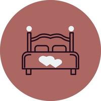 tweepersoonsbed vector icon