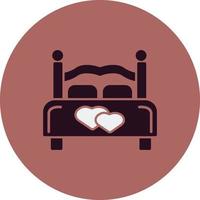 tweepersoonsbed vector icon