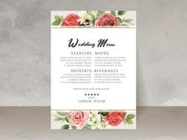 romantisch rood rozen bruiloft uitnodiging kaart vector