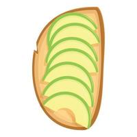 veganistisch geroosterd brood icoon tekenfilm vector. avocado brood vector