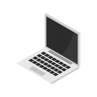 isometrische laptop geïllustreerd op witte achtergrond vector