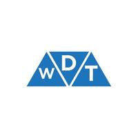 dwt driehoek vorm logo ontwerp Aan wit achtergrond. dwt creatief initialen brief logo concept. vector