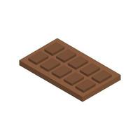 isometrische chocolade op witte achtergrond vector