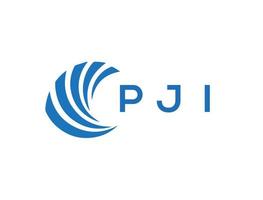 pji brief logo ontwerp Aan wit achtergrond. pji creatief cirkel brief logo concept. pji brief ontwerp. vector