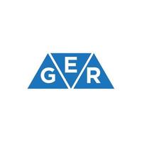 egr driehoek vorm logo ontwerp Aan wit achtergrond. egr creatief initialen brief logo concept. vector