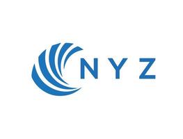 nyz brief logo ontwerp Aan wit achtergrond. nyz creatief cirkel brief logo concept. nyz brief ontwerp. vector