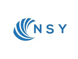 nsy brief logo ontwerp Aan wit achtergrond. nsy creatief cirkel brief logo concept. nsy brief ontwerp. vector