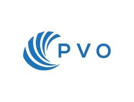 pvo brief logo ontwerp Aan wit achtergrond. pvo creatief cirkel brief logo concept. pvo brief ontwerp. vector