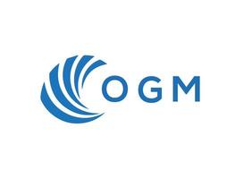 ogm brief logo ontwerp Aan wit achtergrond. ogm creatief cirkel brief logo concept. ogm brief ontwerp. vector