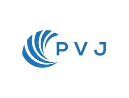 pvj brief logo ontwerp Aan wit achtergrond. pvj creatief cirkel brief logo concept. pvj brief ontwerp. vector