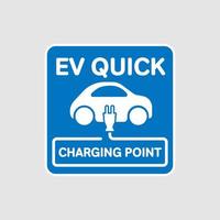 ev snel opladen punt teken. vector