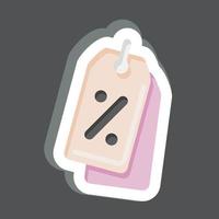 sticker Promotie. verwant naar contactloos symbool. gemakkelijk ontwerp bewerkbaar. gemakkelijk illustratie vector