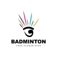 badminton logo, sport Afdeling ontwerp, vector abstract badminton spelers silhouet verzameling