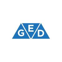 egd driehoek vorm logo ontwerp Aan wit achtergrond. egd creatief initialen brief logo concept. vector