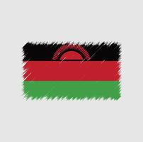 Malawi vlag penseelstreek. nationale vlag vector