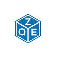 zqe brief logo ontwerp op witte achtergrond. zqe creatieve initialen brief logo concept. zqe brief ontwerp. vector