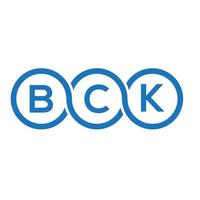 bck brief logo ontwerp op witte achtergrond. bck creatieve initialen brief logo concept. bck brief ontwerp. vector