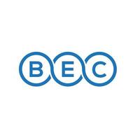 bec brief logo ontwerp op witte achtergrond. bec creatieve initialen brief logo concept. bec-letterontwerp. vector