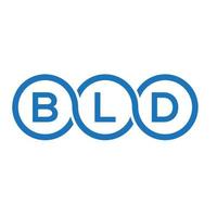 bld brief logo ontwerp op witte achtergrond. bld creatieve initialen brief logo concept. bld-briefontwerp. vector