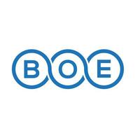 boe brief logo ontwerp op witte achtergrond. boe creatieve initialen brief logo concept. boe-briefontwerp. vector