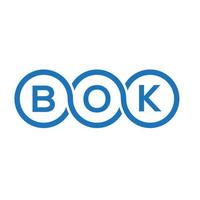 bok brief logo ontwerp op witte achtergrond. bok creatieve initialen brief logo concept. bok brief ontwerp. vector