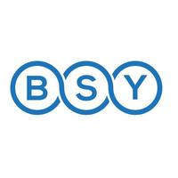 bsy brief logo ontwerp op witte achtergrond. bsy creatieve initialen brief logo concept. bsy brief ontwerp. vector