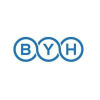 byh brief logo ontwerp op witte achtergrond. byh creatieve initialen brief logo concept. byh brief ontwerp. vector