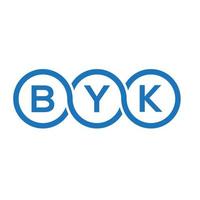 byk brief logo ontwerp op witte achtergrond. byk creatieve initialen brief logo concept. byk brief ontwerp. vector