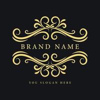 elegant logo merk decoratief sier- ontwerp vector