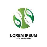 premium kwaliteit groen blad plant logo vector symbool