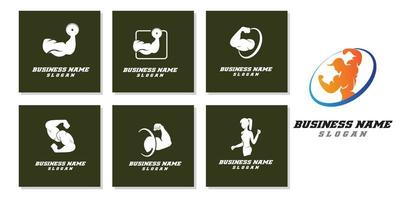 fitness logo ontwerp vector illustrationicon