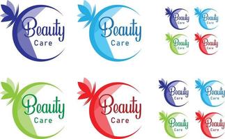 schoonheid zorg logo ontwerp voor uw bedrijf vector