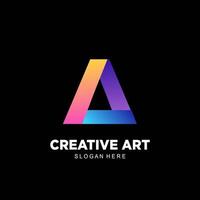 een brief logo icoon kleurrijk helling ontwerp vector