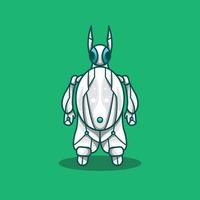 insect humanoid mascotte robot vector