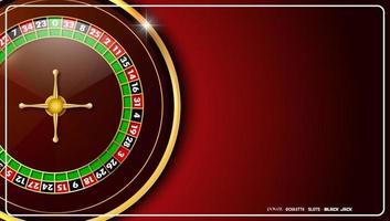 casino roulette wiel Aan rood tafel achtergrond vector