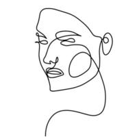 minimalistische vrouw gezicht illustratie vector