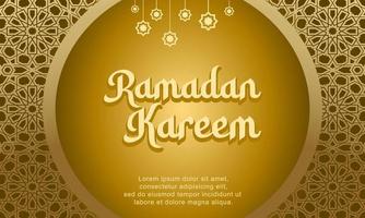 gouden elegant Ramadan groet vector ontwerp, geschikt voor spandoeken, sociaal media, groeten en anderen met Ramadan thema's