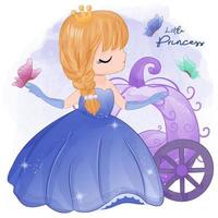 schattige kleine prinses illustratie vector