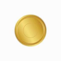 ronde gouden insigne geïsoleerd Aan een zwart achtergrond, zegel postzegel goud luxe elegant banier tegen, vector illustratie certificaat goud folie zegel of medaille geïsoleerd.