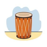 hindoe viering drum instrument pictogram vector